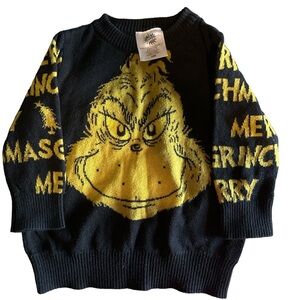 The Grinch Ugly Christmas Sweater Boys 18M Knit Pullover Dr Seuss